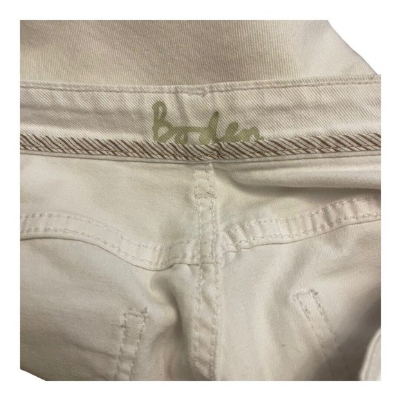 Boden Women Cropped White Jean 6P Solid Summer Denim Luxe Stretch Casual Preppy - Picture 10 of 13